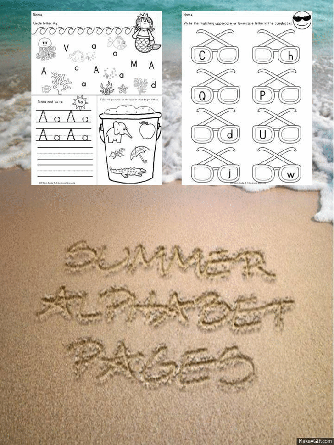 summer alphabet worksheets lessons for little ones by tina o block