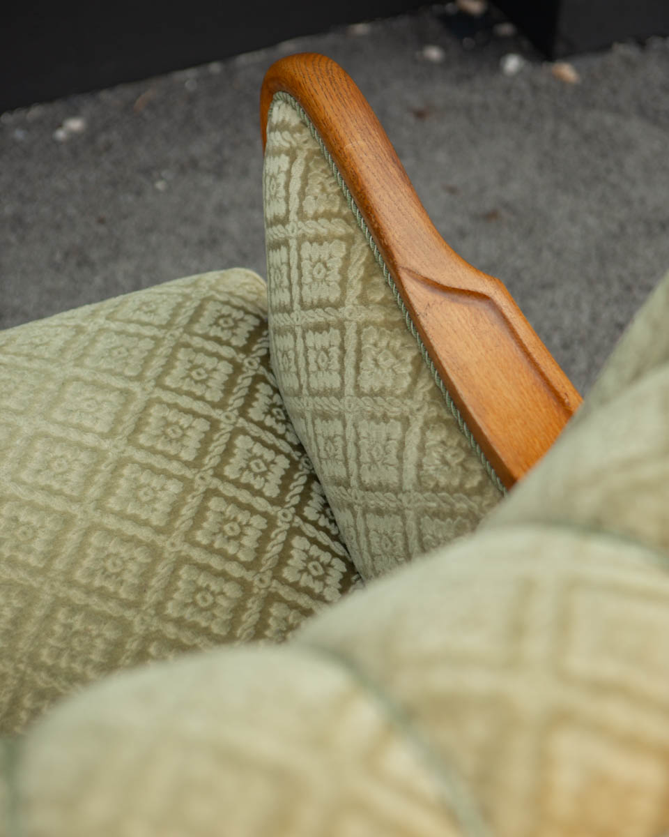 1940s Danish Modern Mohair Chair With Fringe - Image 8