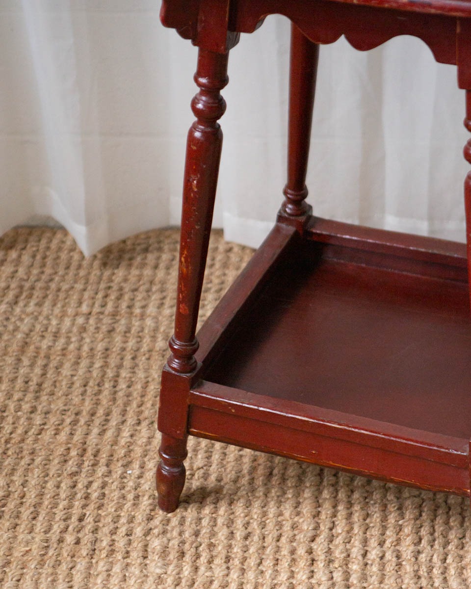 Antique Painted Oak Side Table - Image 2