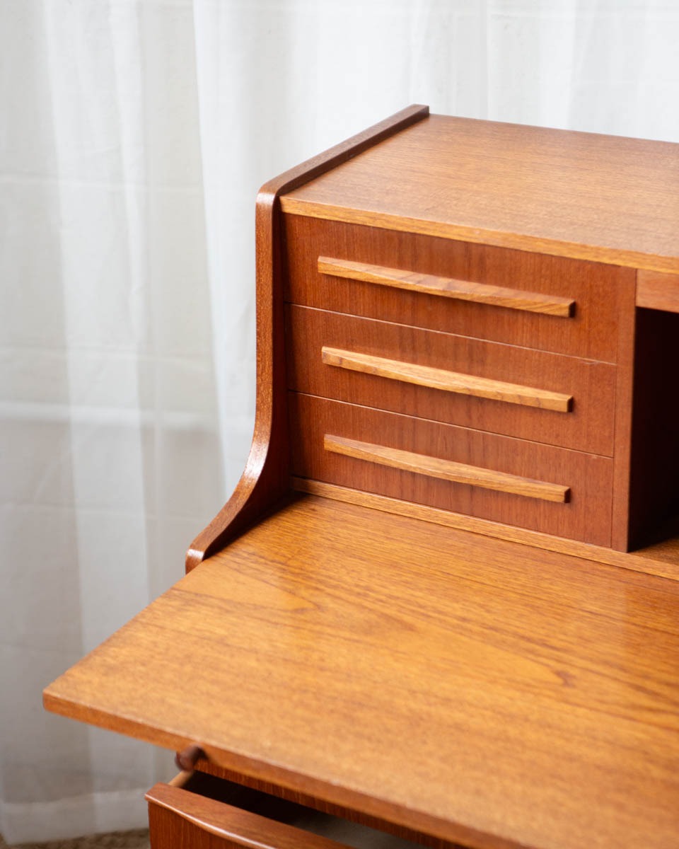 Danish Teak Petite Secretary Desk - Image 3
