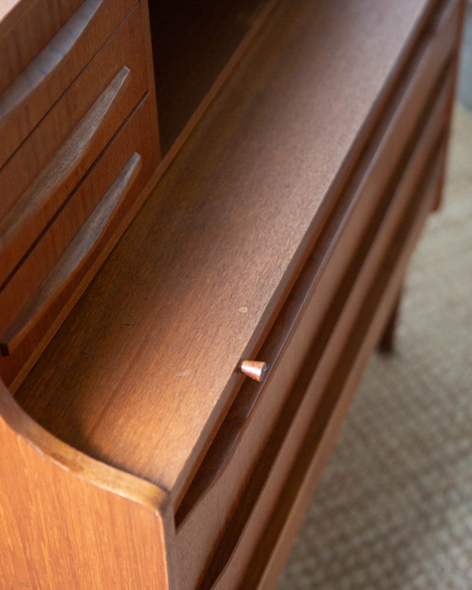 Danish Teak Petite Secretary Desk - Image 10