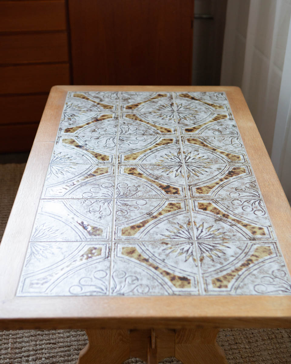 Danish Oak and Tile Coffee Table - Image 2
