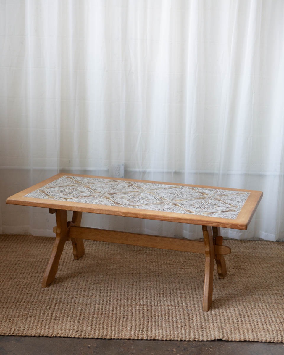 Danish Oak and Tile Coffee Table - Image 5