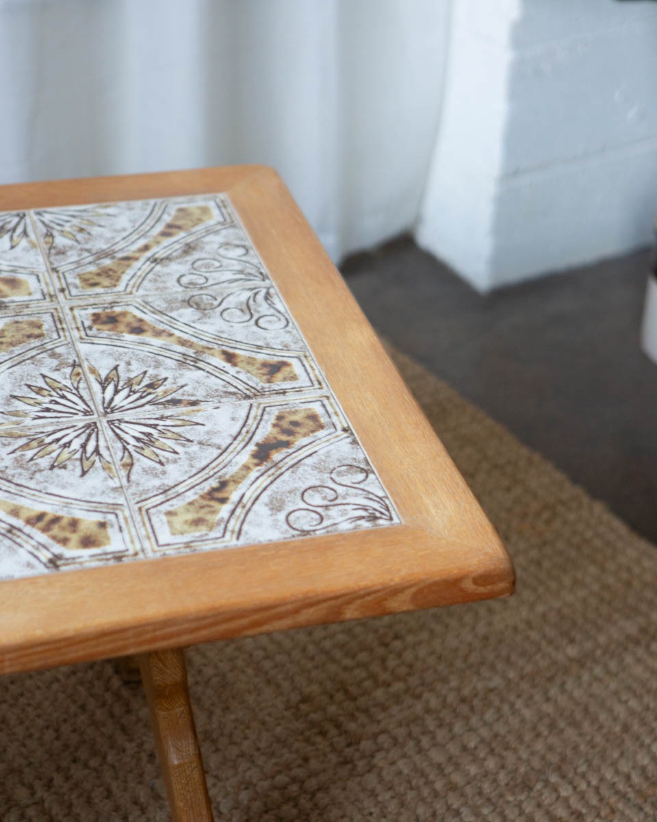 Danish Oak and Tile Coffee Table - Image 6