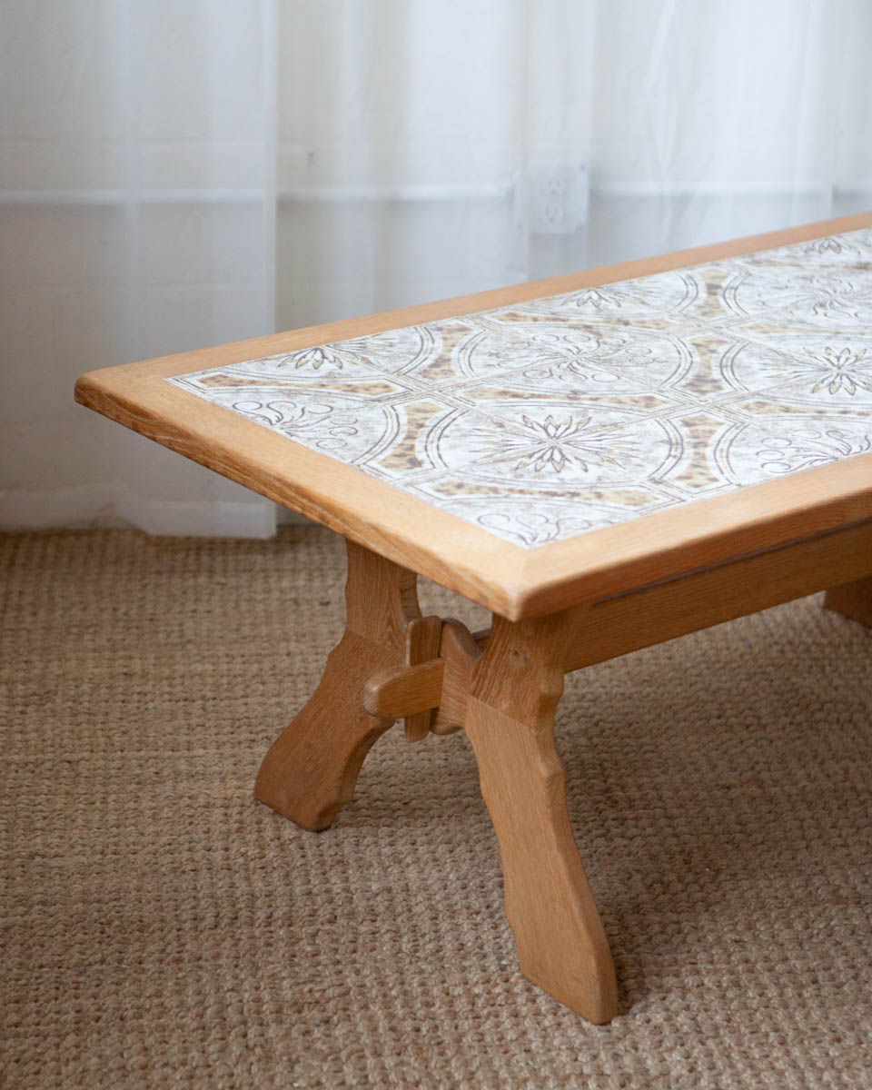 Danish Oak and Tile Coffee Table - Image 9