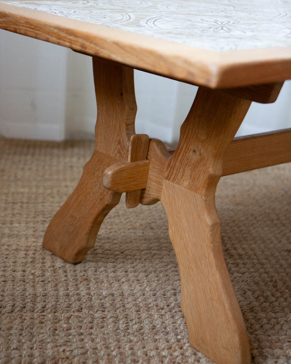 Danish Oak and Tile Coffee Table - Image 10