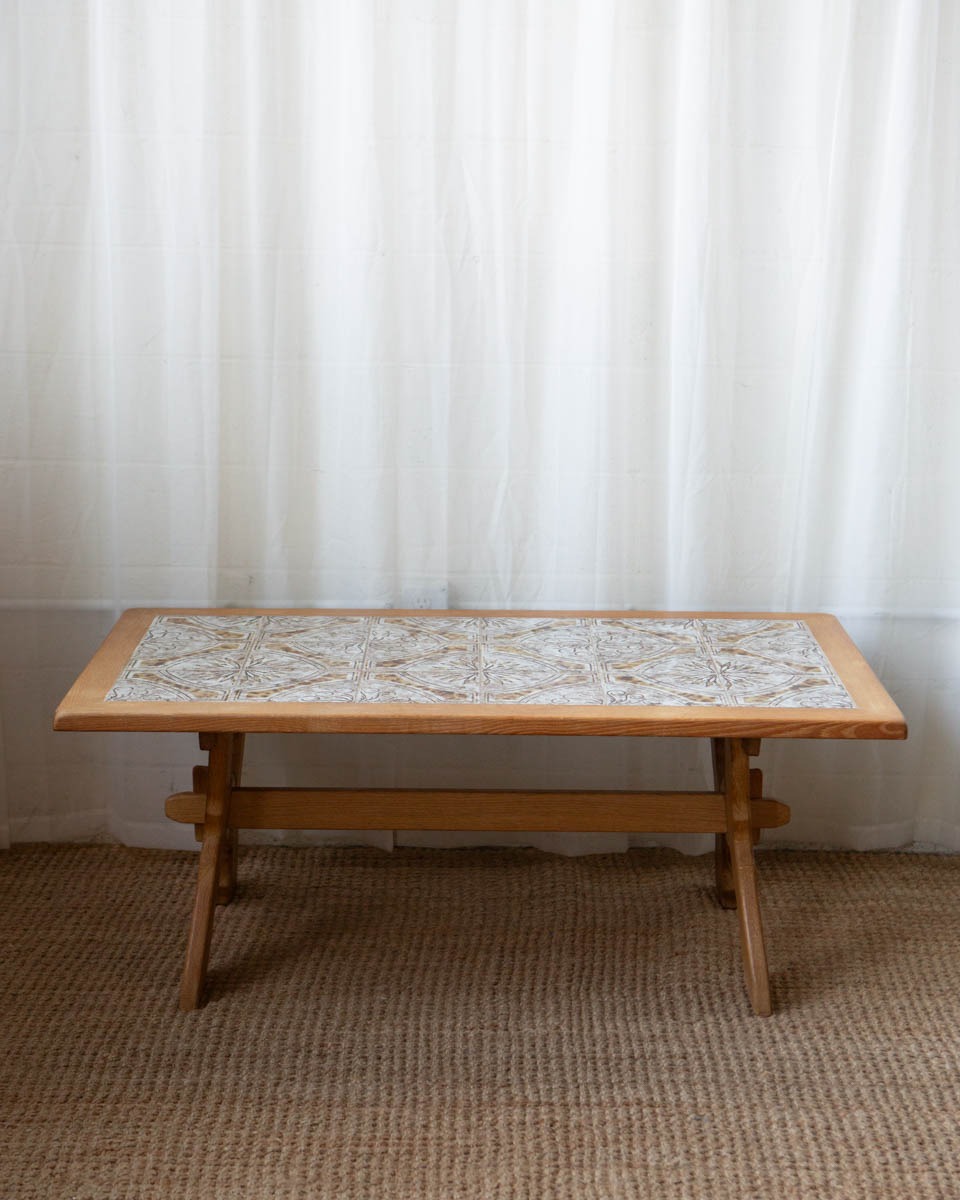Danish Oak and Tile Coffee Table - Image 11