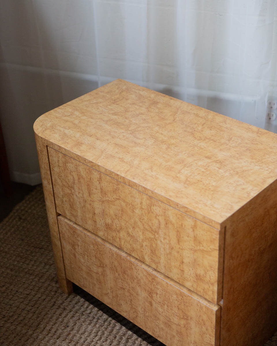 Faux Burl Wood Nightstands (2) - Image 2