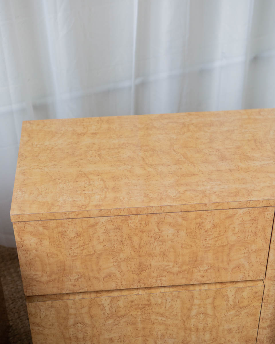 Faux Burl Wood Nightstands (2) - Image 3