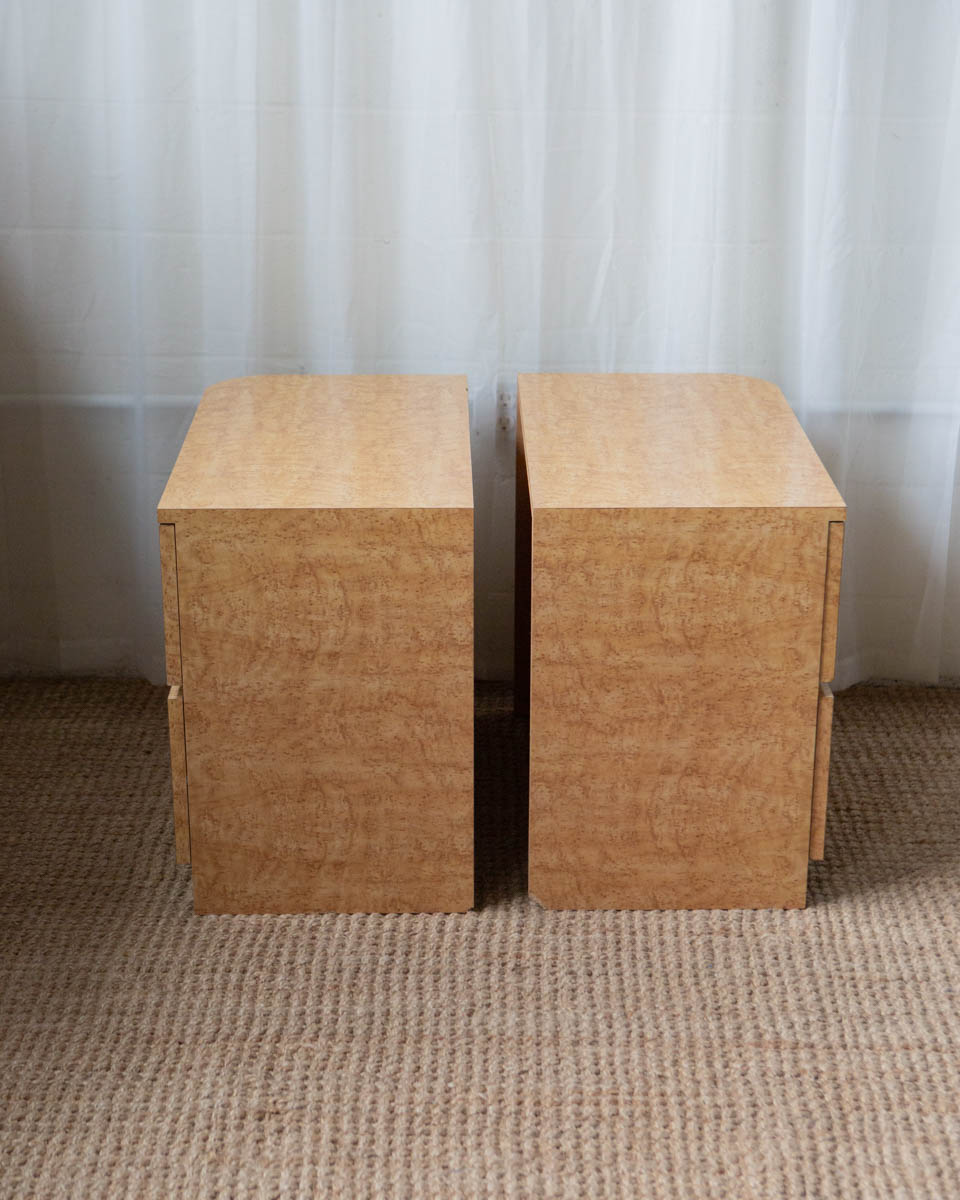 Faux Burl Wood Nightstands (2) - Image 7