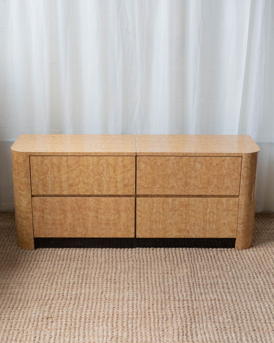 Faux Burl Wood Nightstands (2) - Image 9