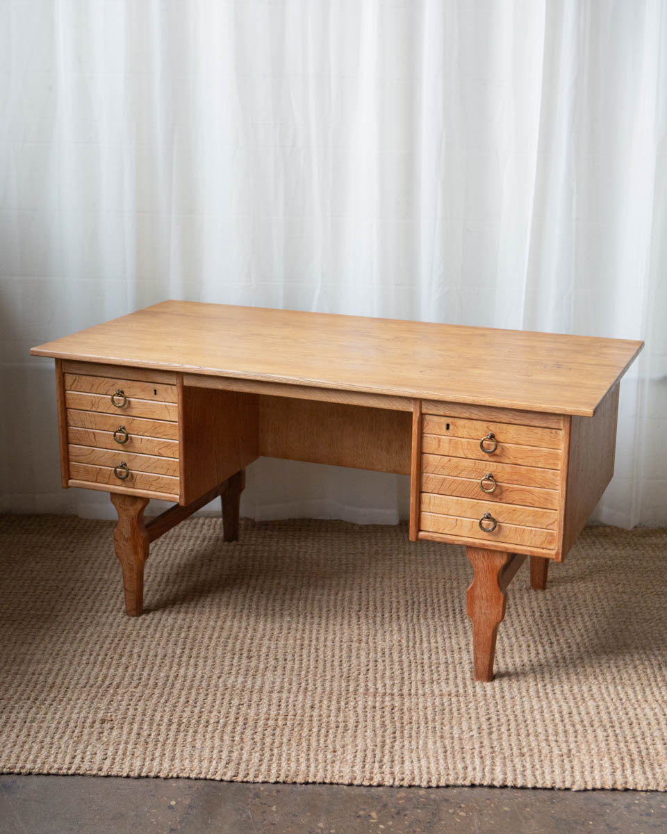 Danish Oak Double Sided Desk