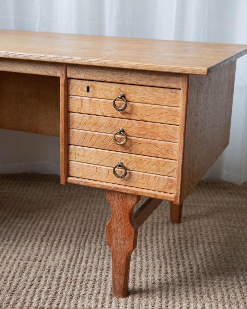 Danish Oak Double Sided Desk - Image 11