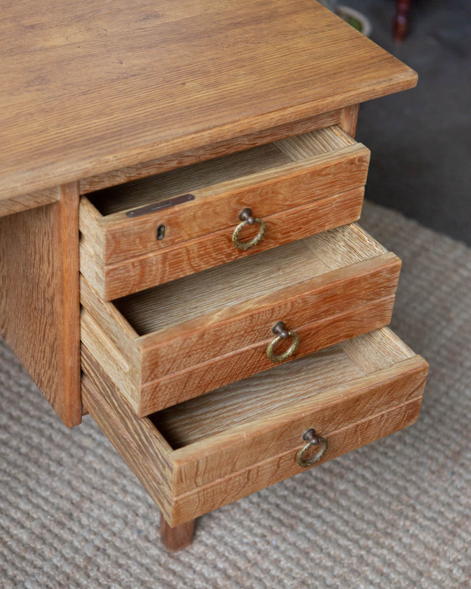 Danish Oak Double Sided Desk - Image 12