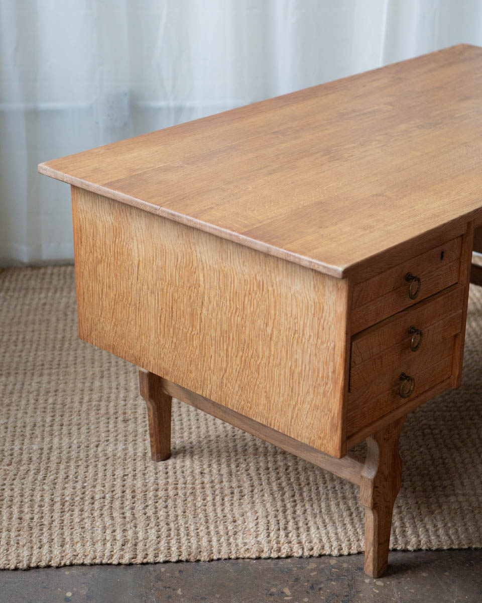 Danish Oak Double Sided Desk - Image 3