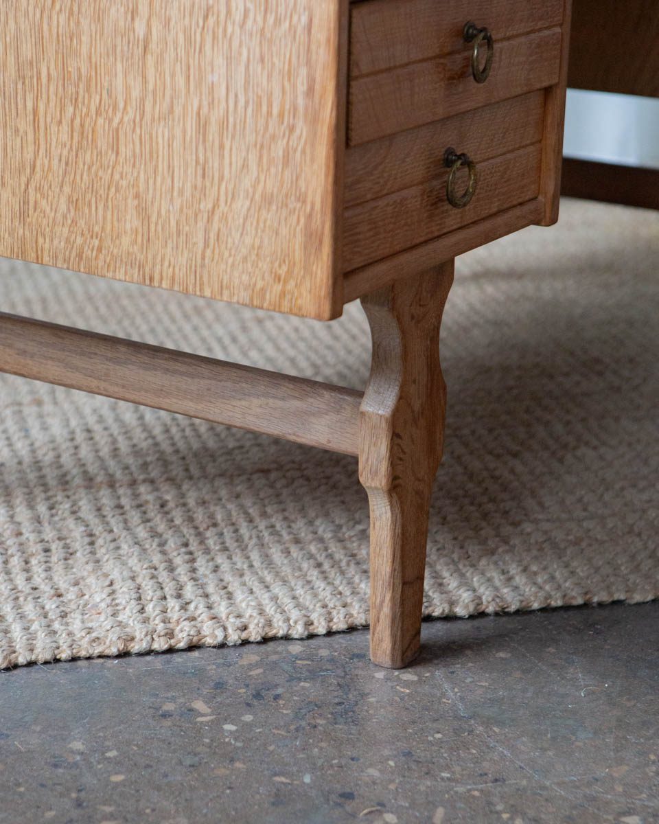 Danish Oak Double Sided Desk - Image 4