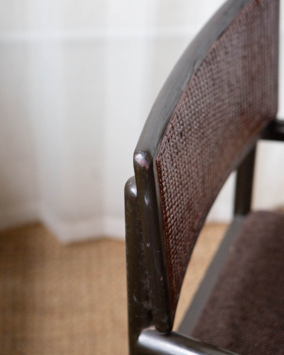 Cane and Wood Dining Chairs (4) - Image 9
