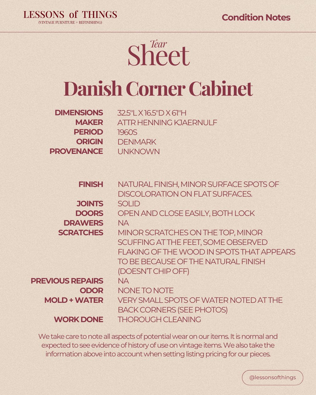 Danish Oak Corner Cabinet - Image 2