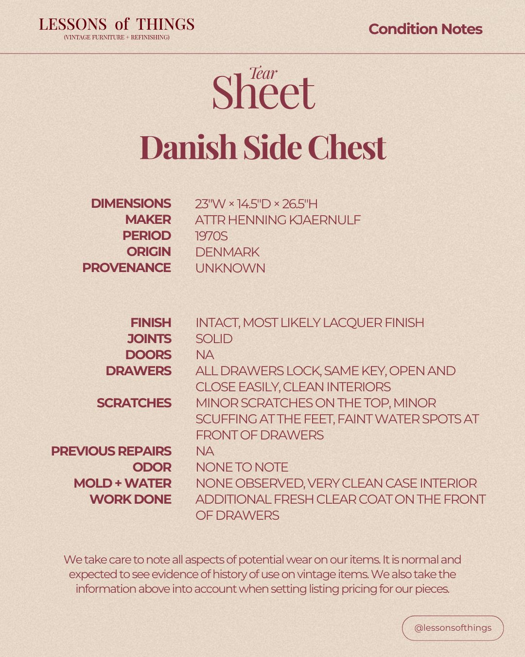 Danish Oak Side Chest - Image 2