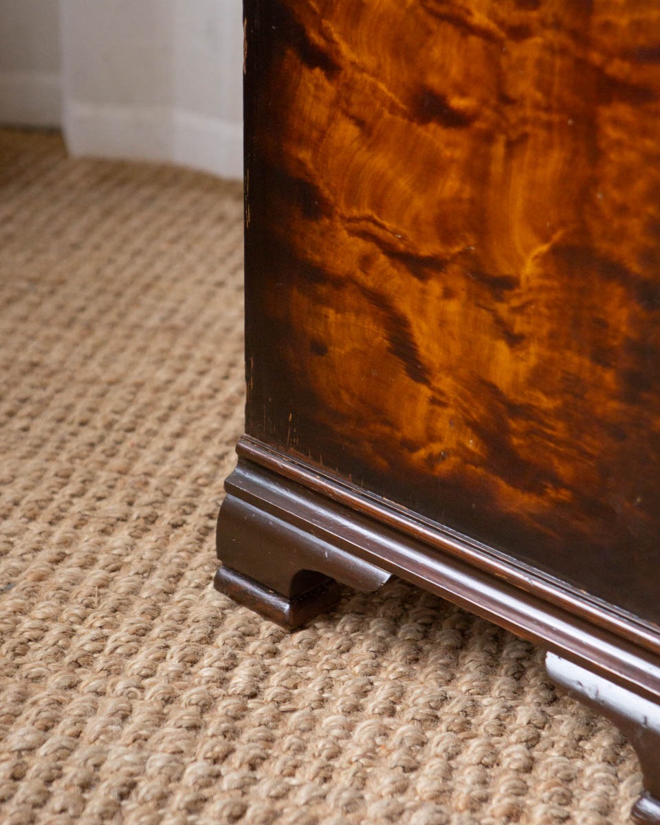 Art Deco Faux Burlwood Nightstand - Image 8