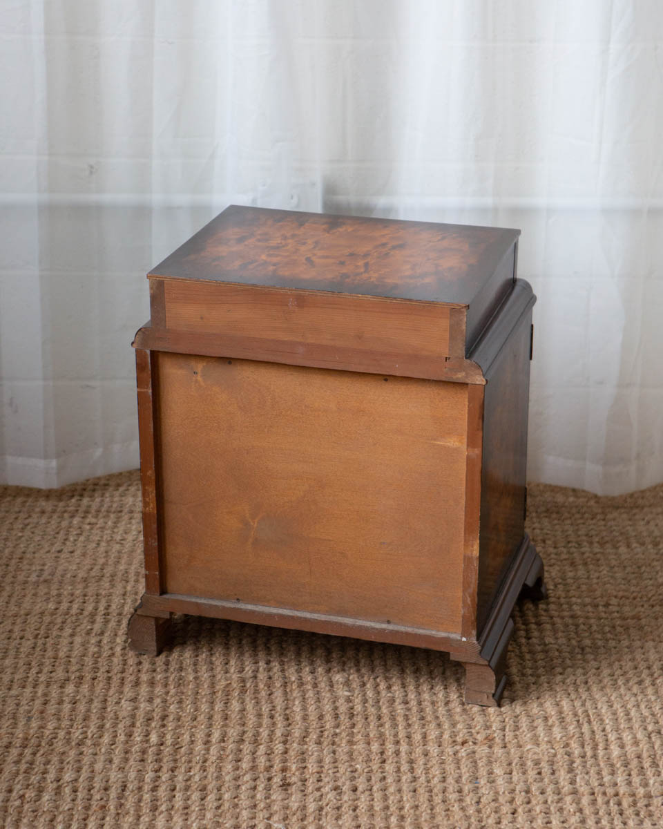 Art Deco Faux Burlwood Nightstand - Image 9