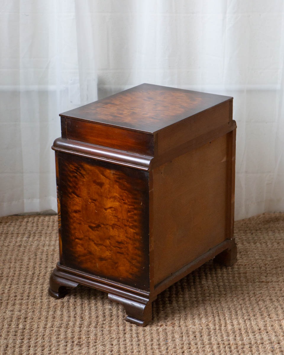 Art Deco Faux Burlwood Nightstand - Image 10