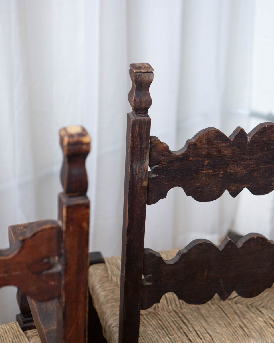 Handmade Mexican Ladderback Dining Chairs (6) - Image 6