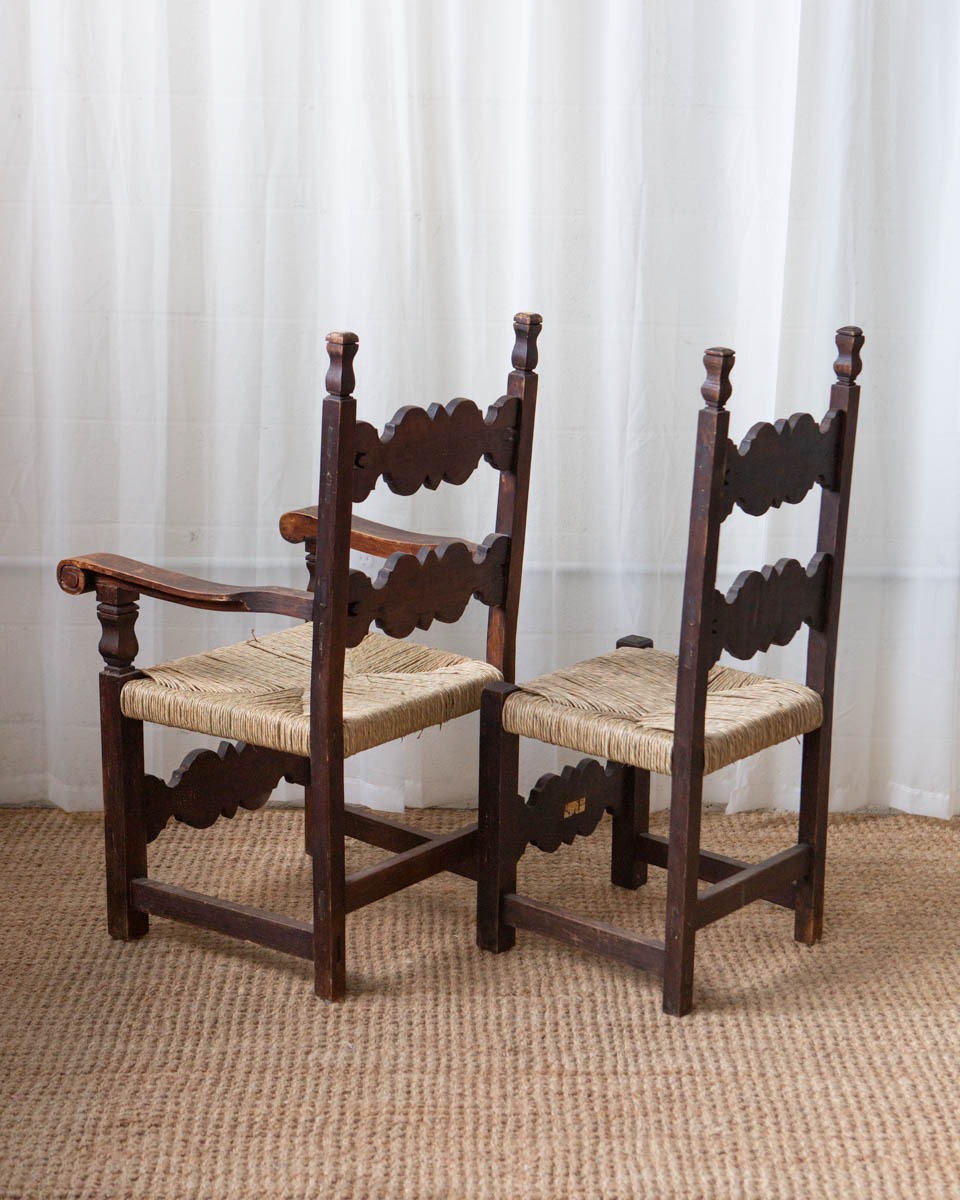 Handmade Mexican Ladderback Dining Chairs (6) - Image 5