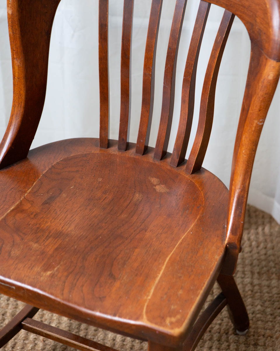 1930s Oak Banker's Chair - Image 10