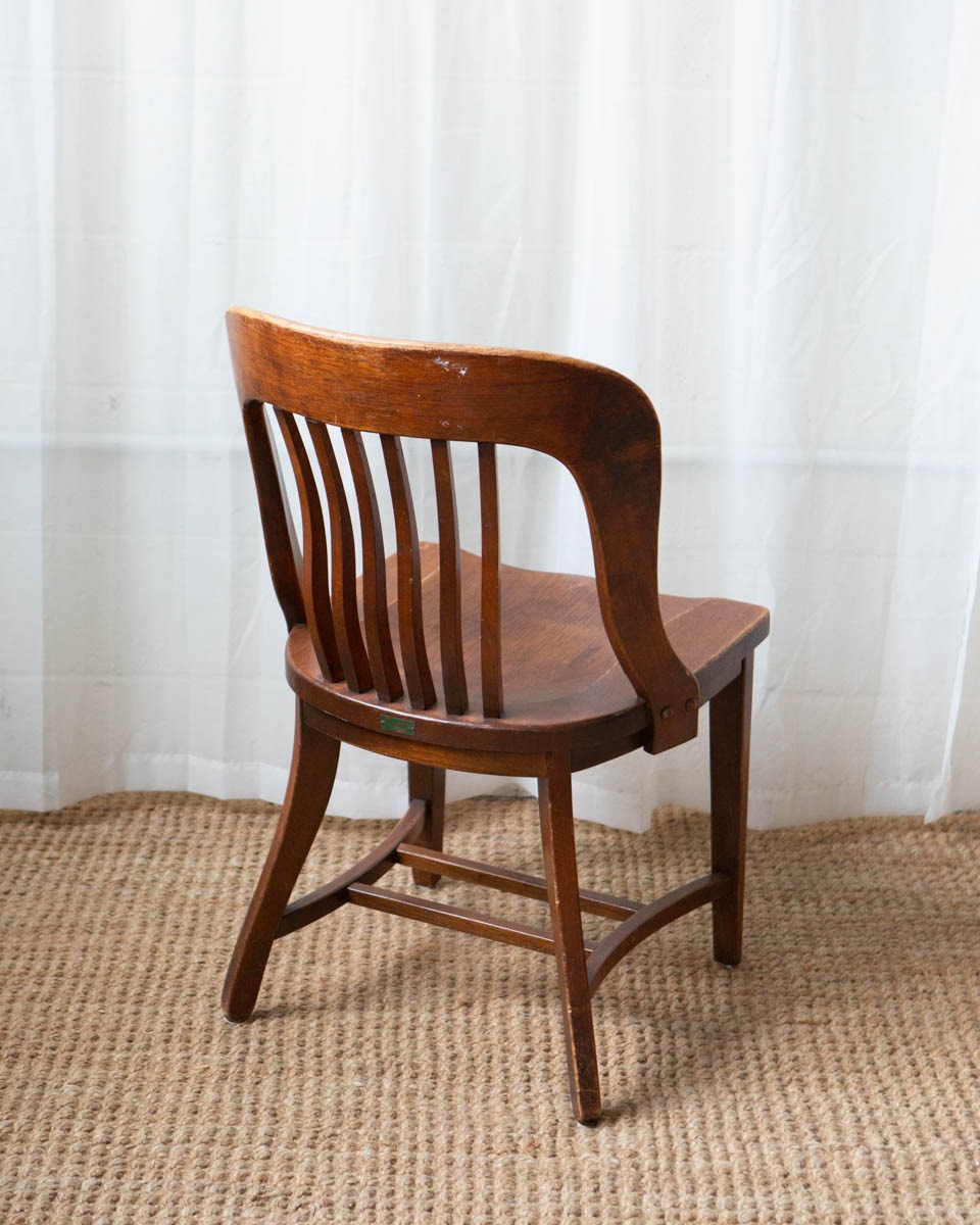 1930s Oak Banker's Chair - Image 4