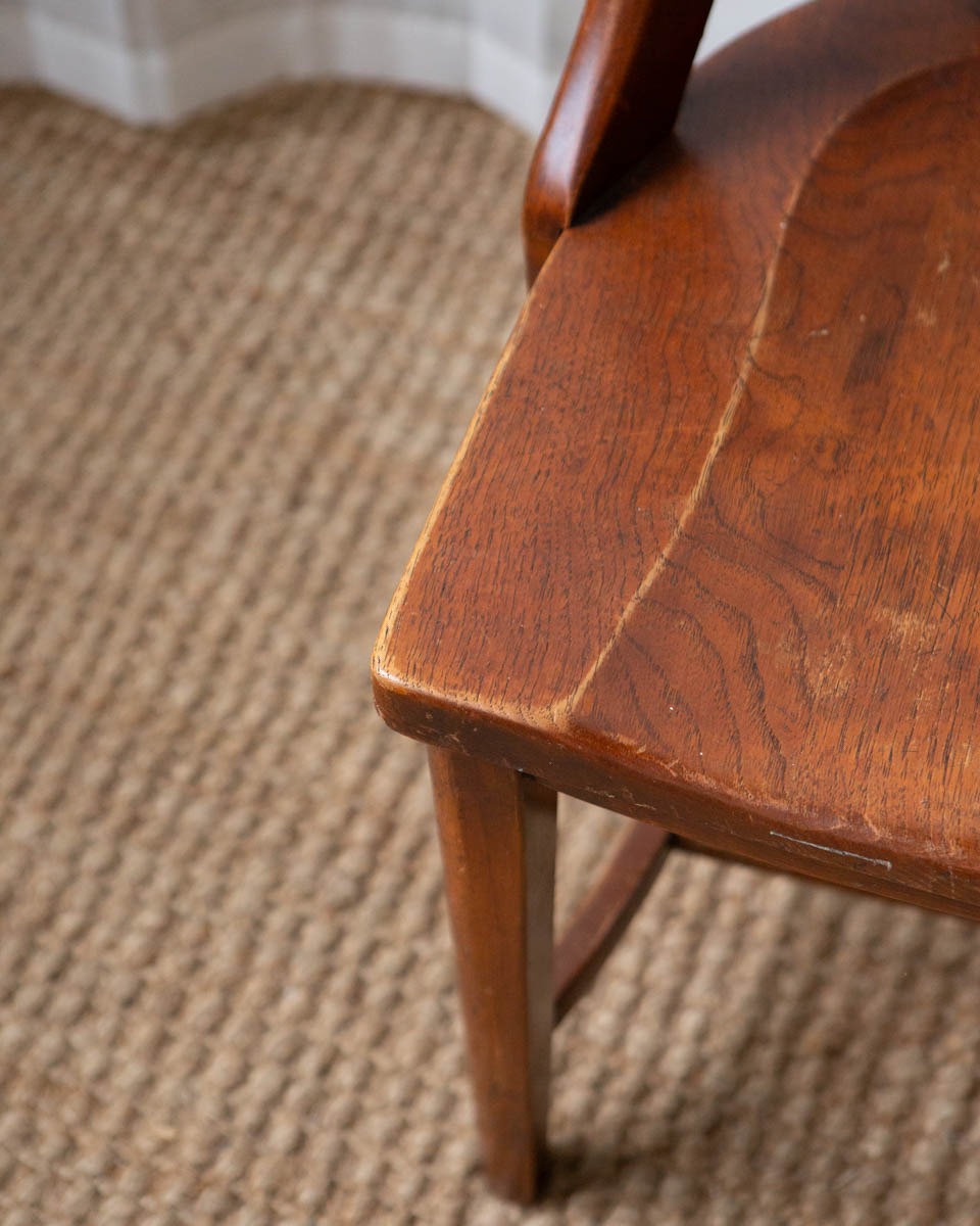 1930s Oak Banker's Chair - Image 6
