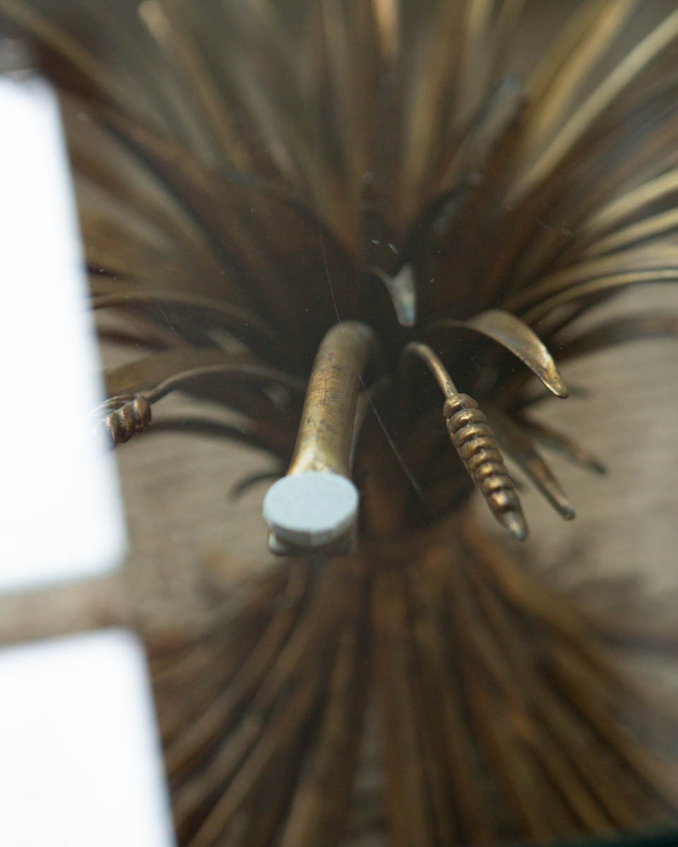 Vintage Gold Sheaf Wheat Coffee Table - Image 4