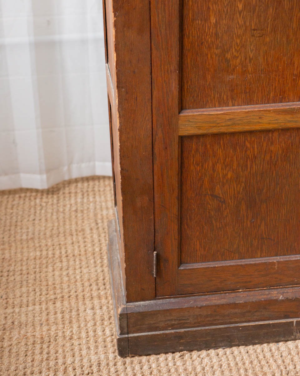 Antique Oak School Locker Armoire - Image 19