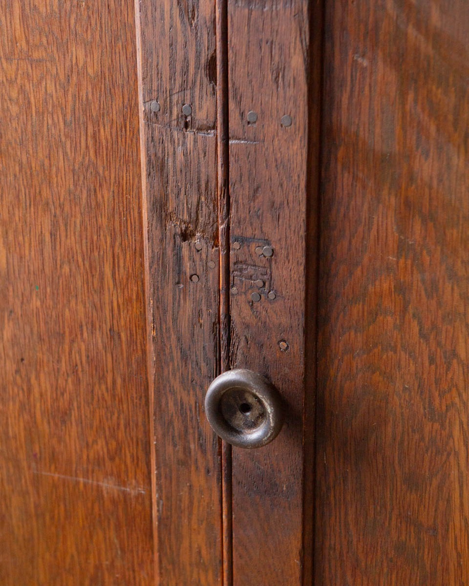 Antique Oak School Locker Armoire - Image 2