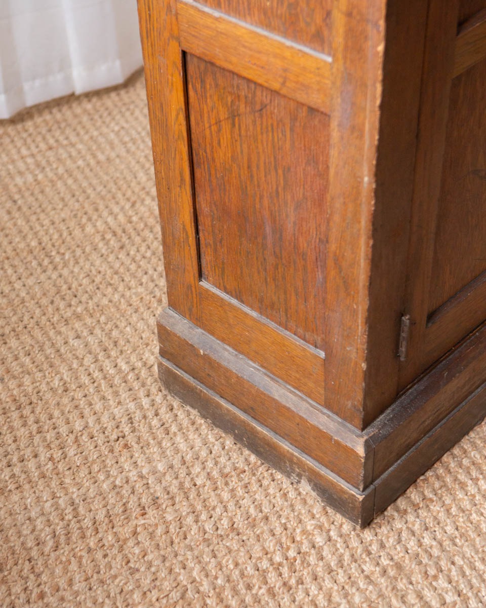 Antique Oak School Locker Armoire - Image 14