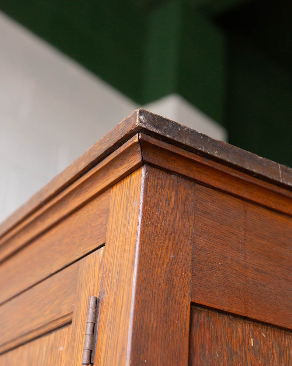 Antique Oak School Locker Armoire - Image 23