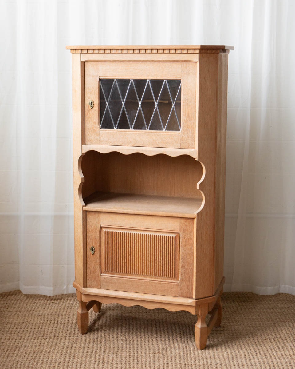 Danish Oak Corner Cabinet