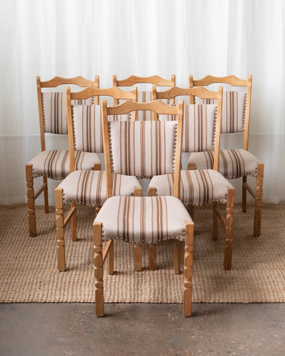 Danish Oak Dining Chairs - Set of 6