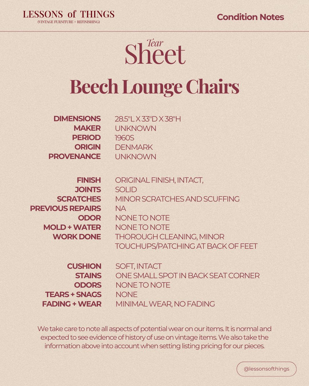 Danish Beech Lounge Chairs - Image 2