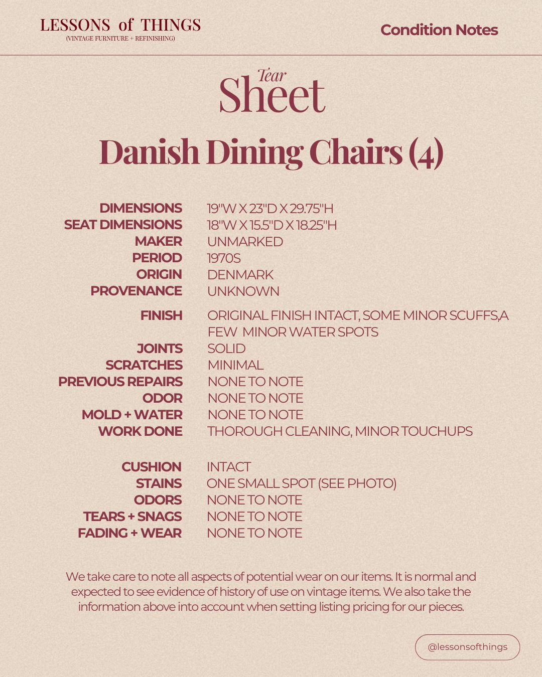 Danish Wood + Wool Dining Chairs - Image 2