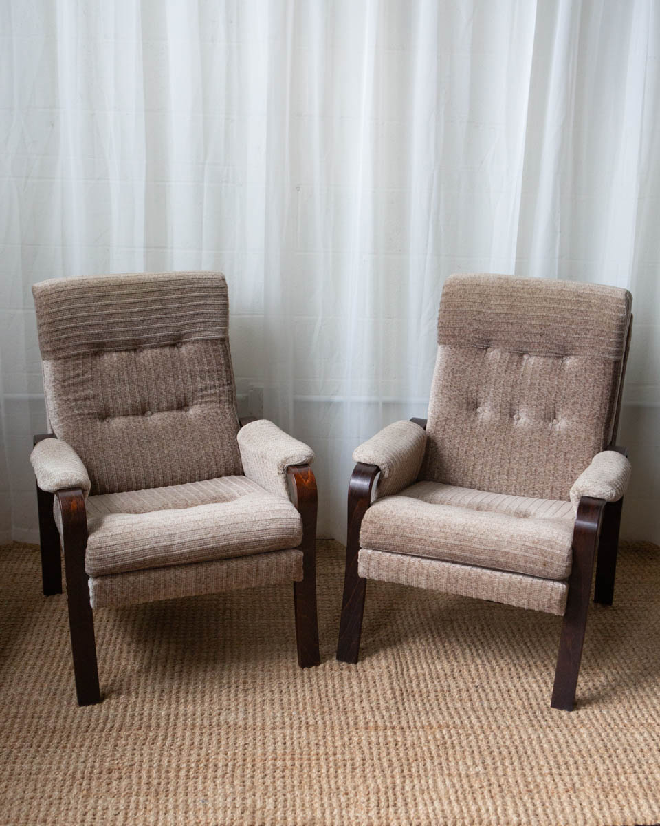Danish Beech Lounge Chairs