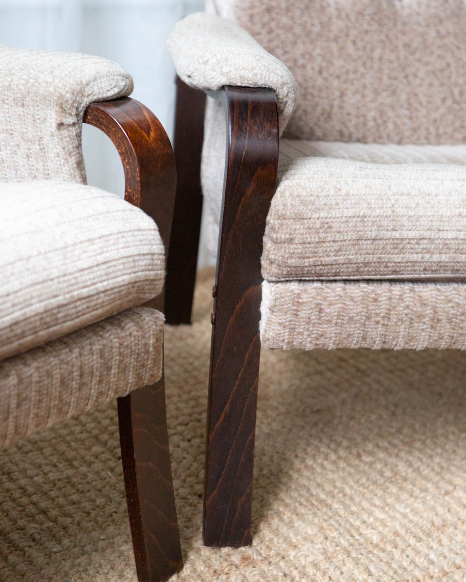 Danish Beech Lounge Chairs - Image 6