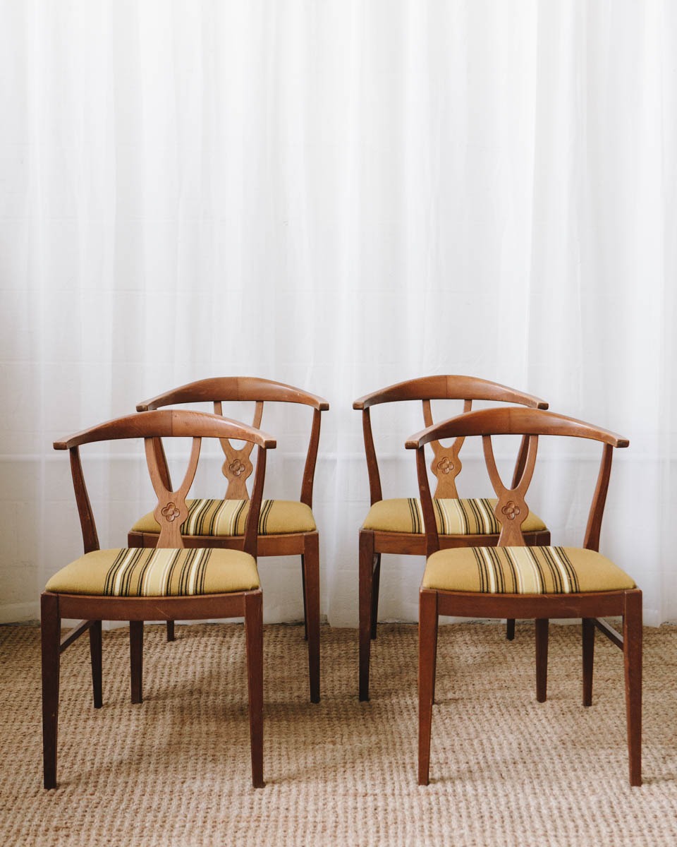 Danish Wood + Wool Dining Chairs
