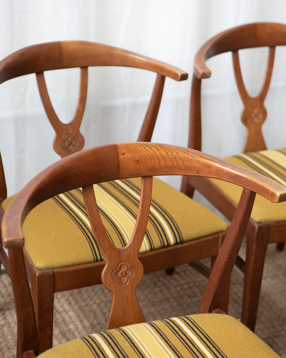 Danish Wood + Wool Dining Chairs - Image 8
