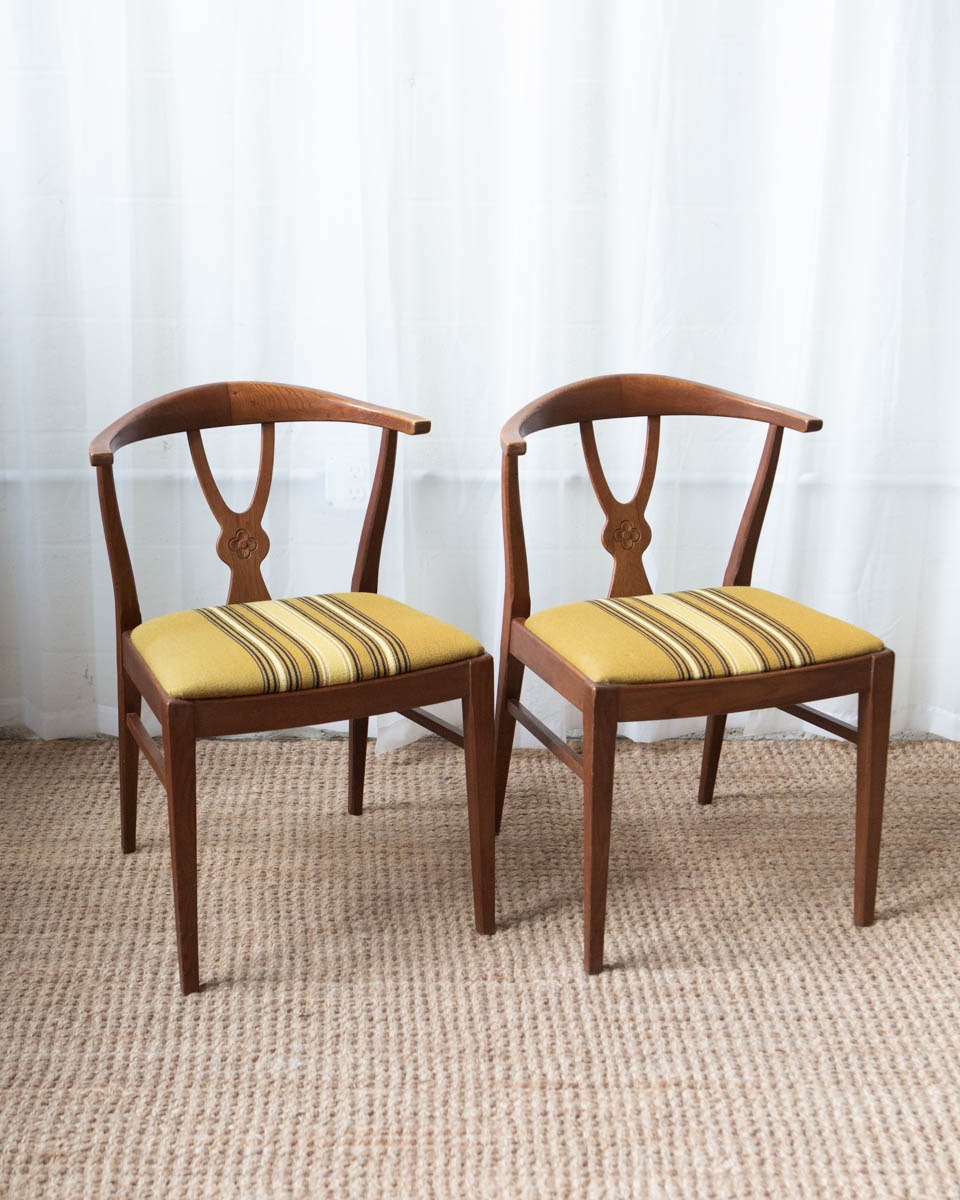 Danish Wood + Wool Dining Chairs - Image 10