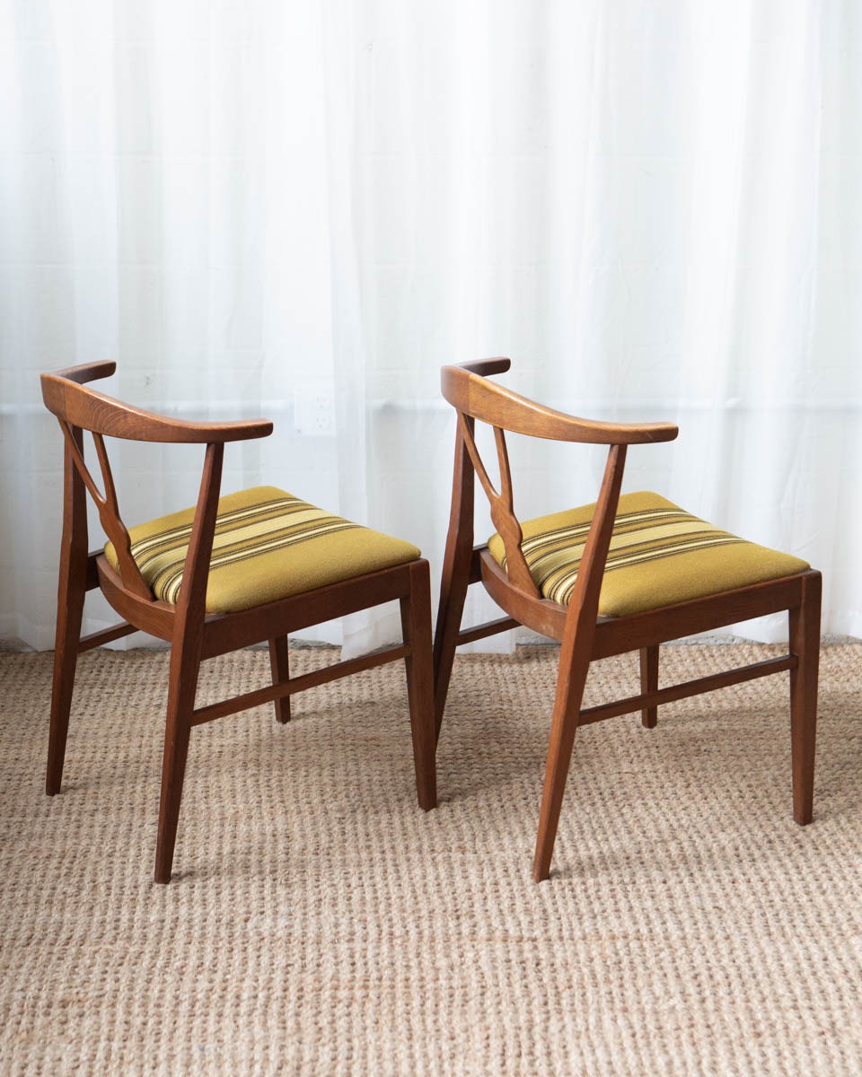Danish Wood + Wool Dining Chairs - Image 11