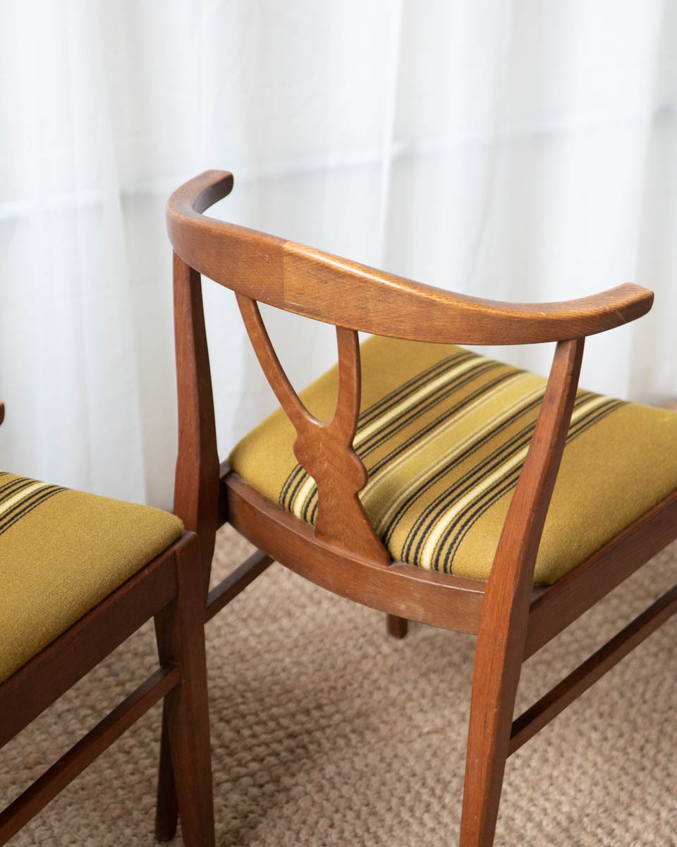 Danish Wood + Wool Dining Chairs - Image 12