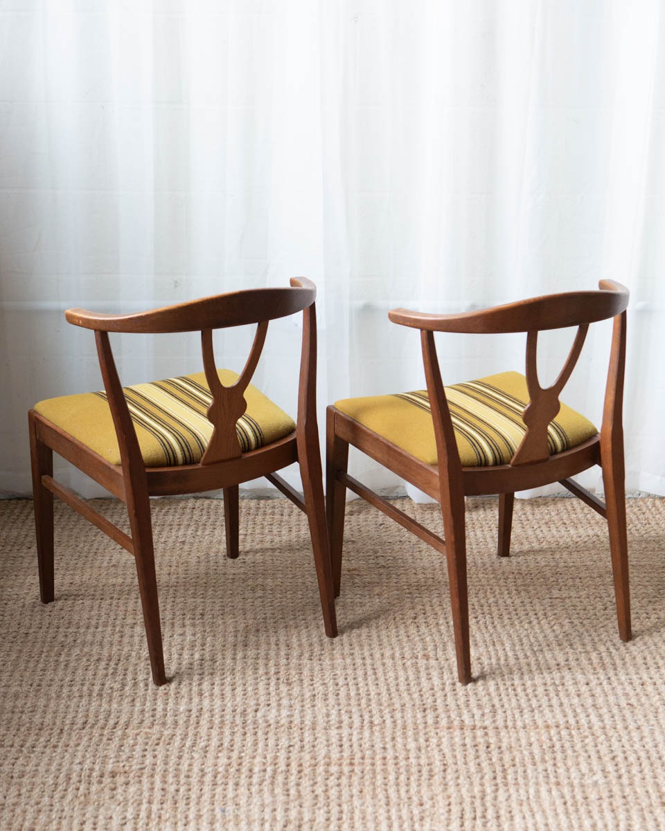 Danish Wood + Wool Dining Chairs - Image 13