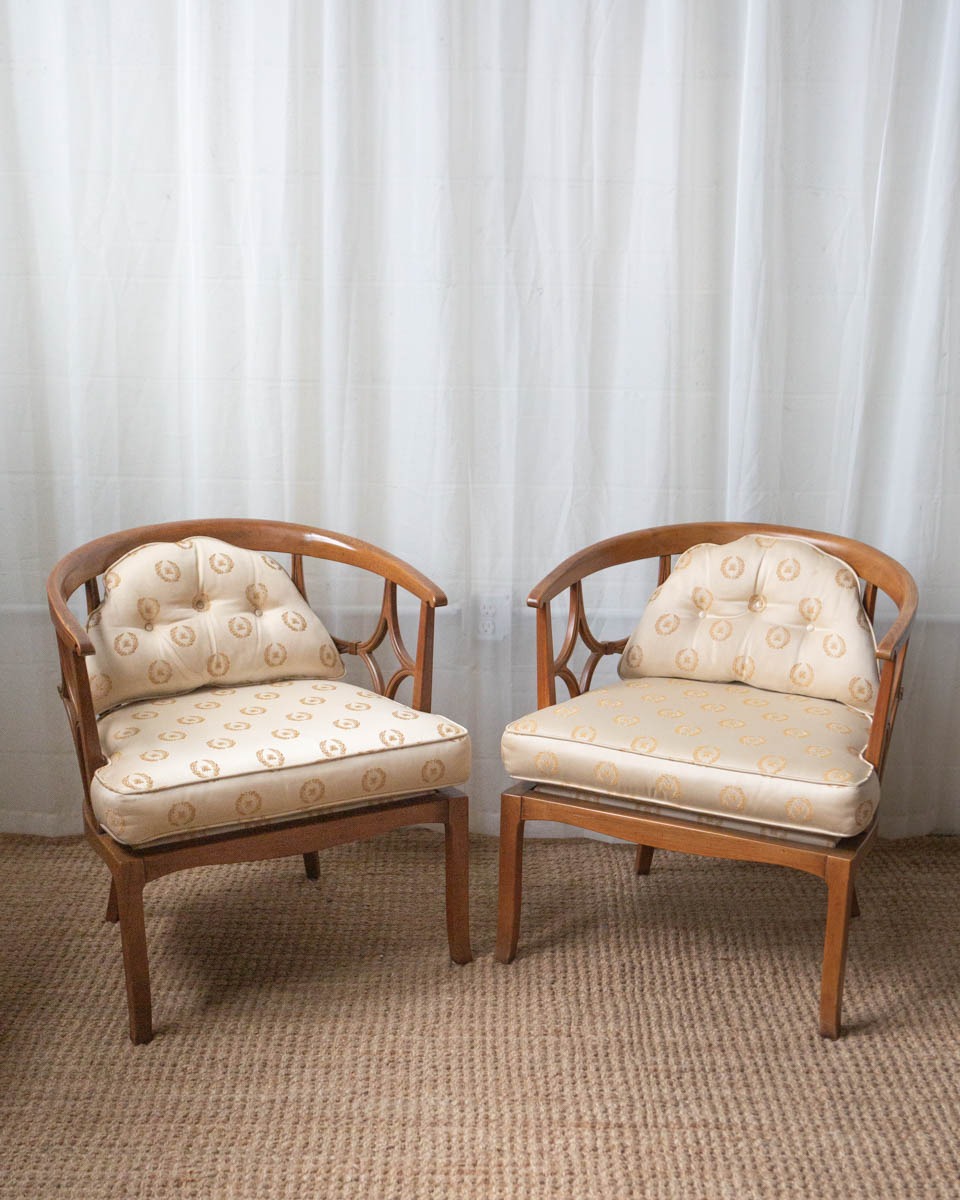 Fruitwood Lounge Chairs - A Pair