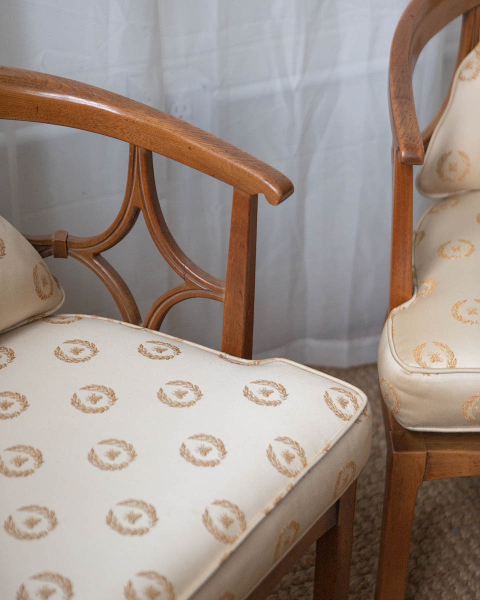 Fruitwood Lounge Chairs - A Pair - Image 13